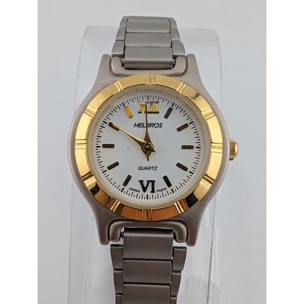 Helbros Watch Women 25mm Case Silver Adjustable Band- New Battery